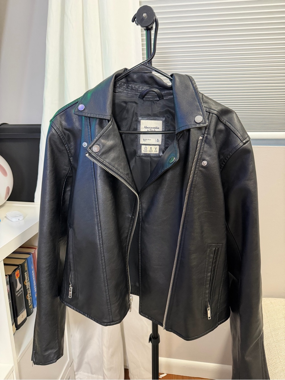 Abercrombie & Fitch Black Faux Leather Jacket